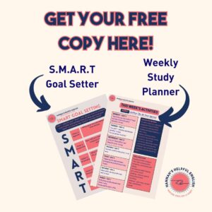 FREE Smart Goal Setter and Weekly Study Planner. Effective strategies to achieve English language fluency